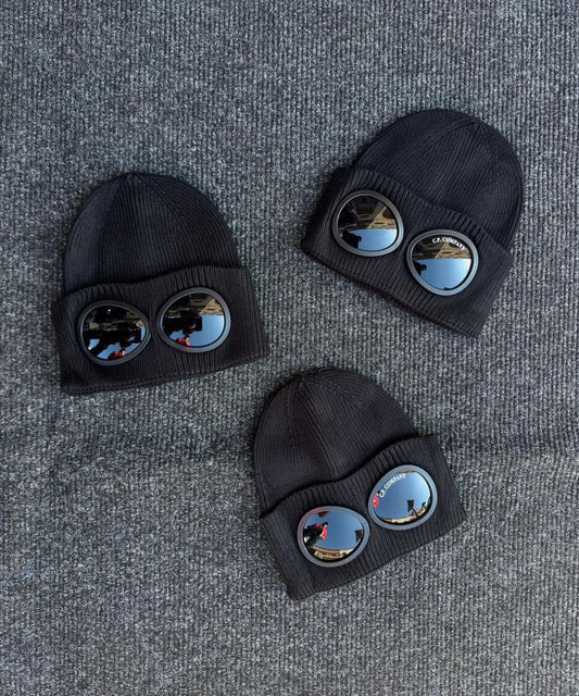 C.P. Company BONNET À LUNETTES NOIR